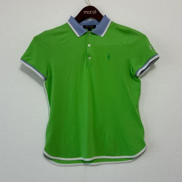 Polo Ralph Lauren Tops - Green and blue Ralph Lauren polo shirt woman's medium
